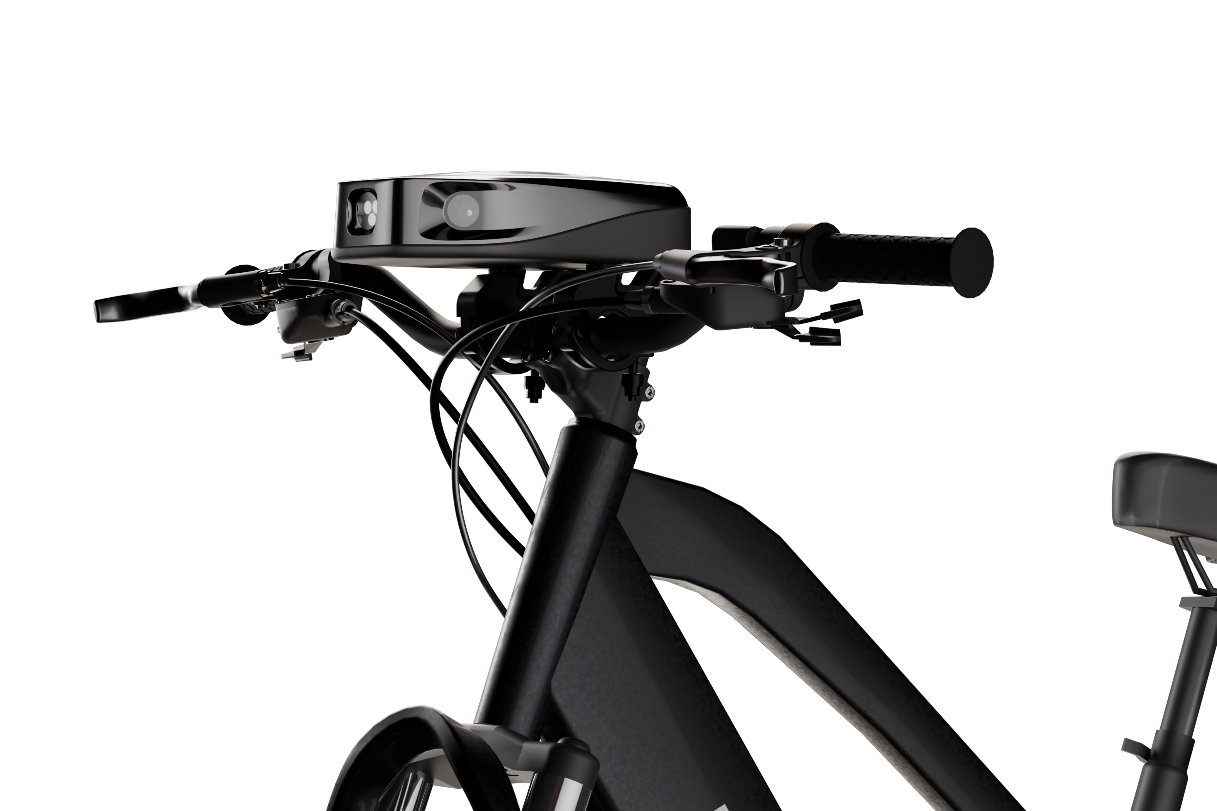 Ekin Bike Patrol unit mounted on the handlebars of an e-bike