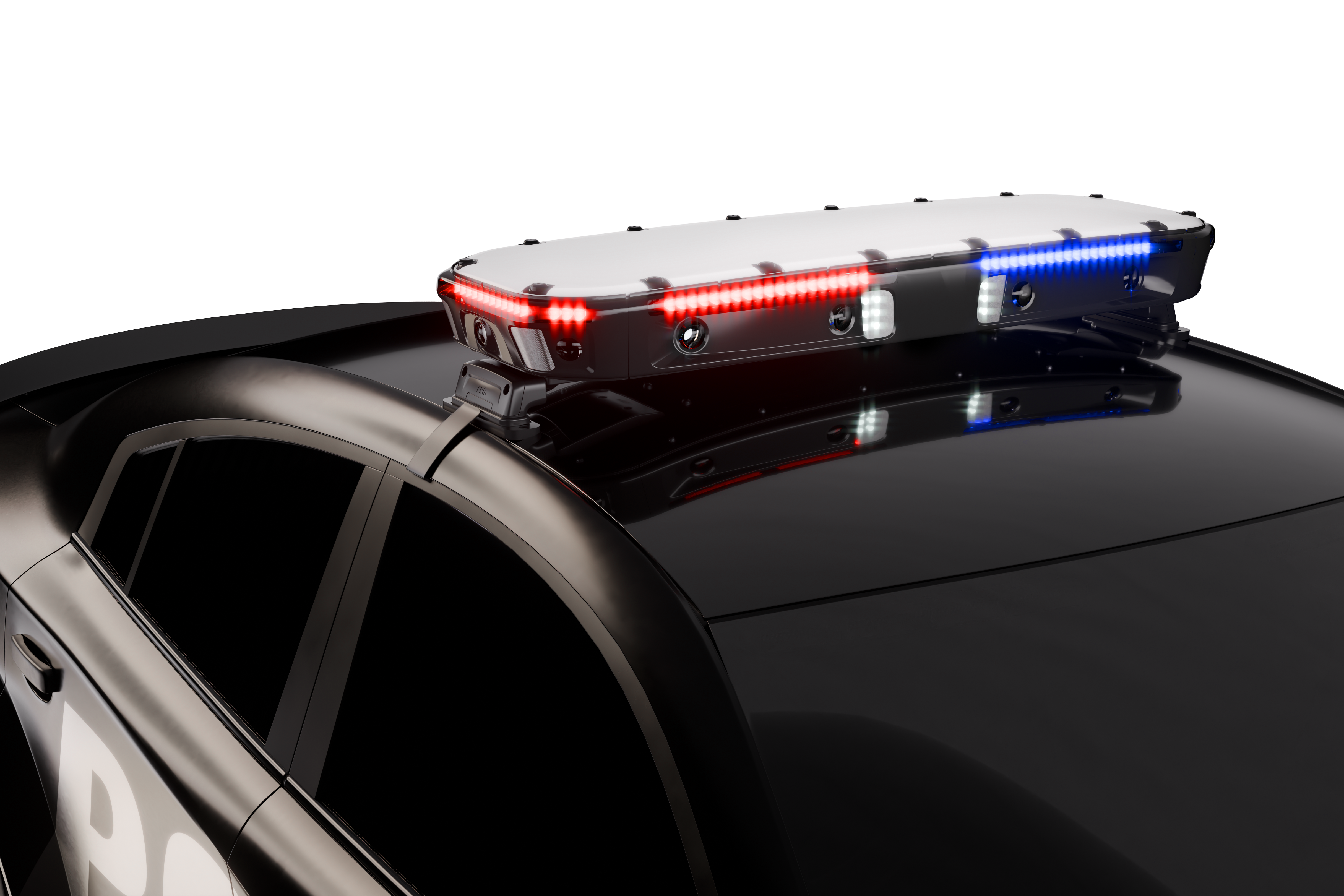 Ekin Patrol G2 smart light bar mounted on the roof of a patrol vehicle