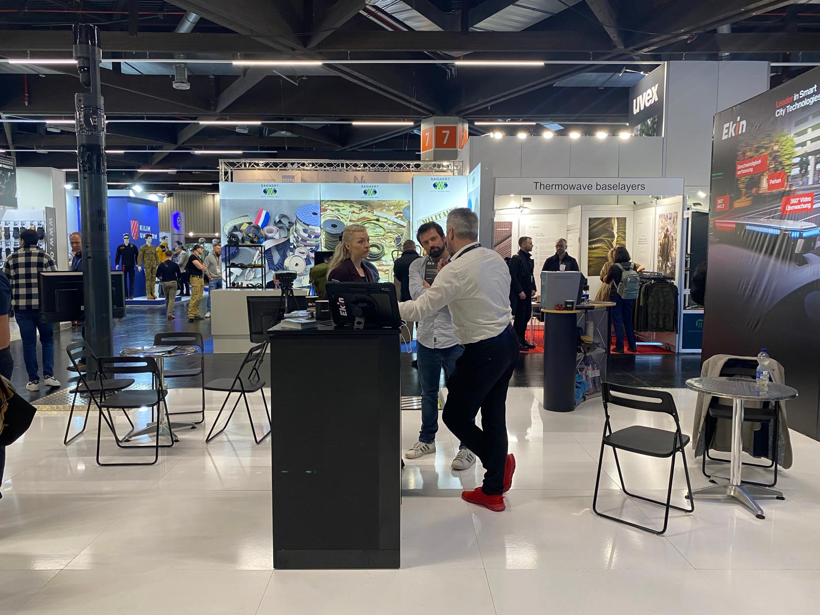 Conversations at the Ekin booth during Enforce Tac 2026