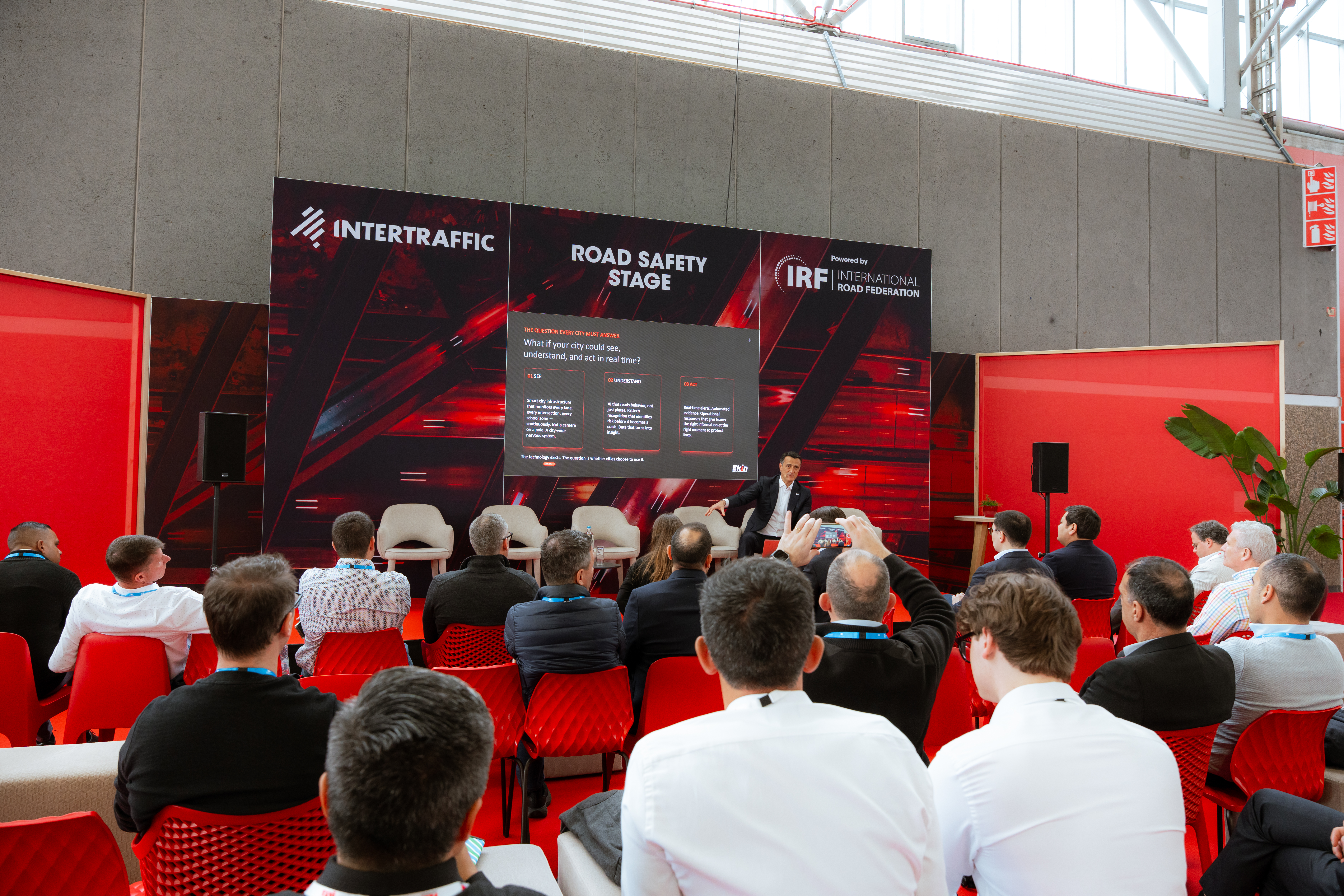 Audience at the Intertraffic Road Safety Stage session