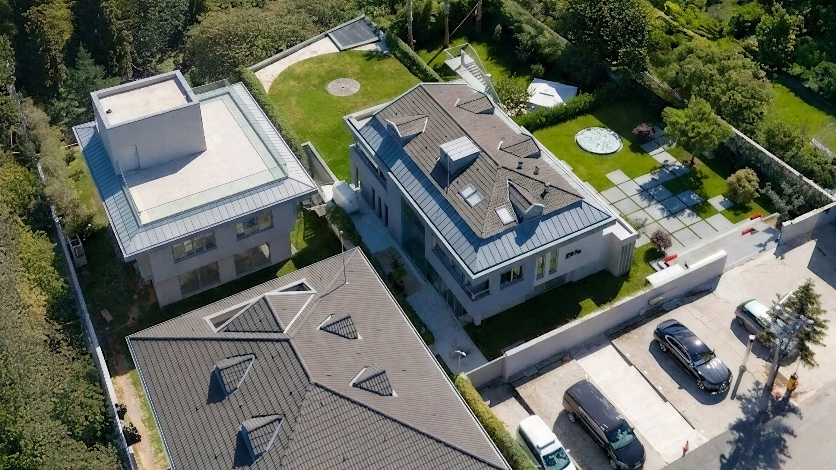 Aerial view of the Ekin campus above the Bosphorus